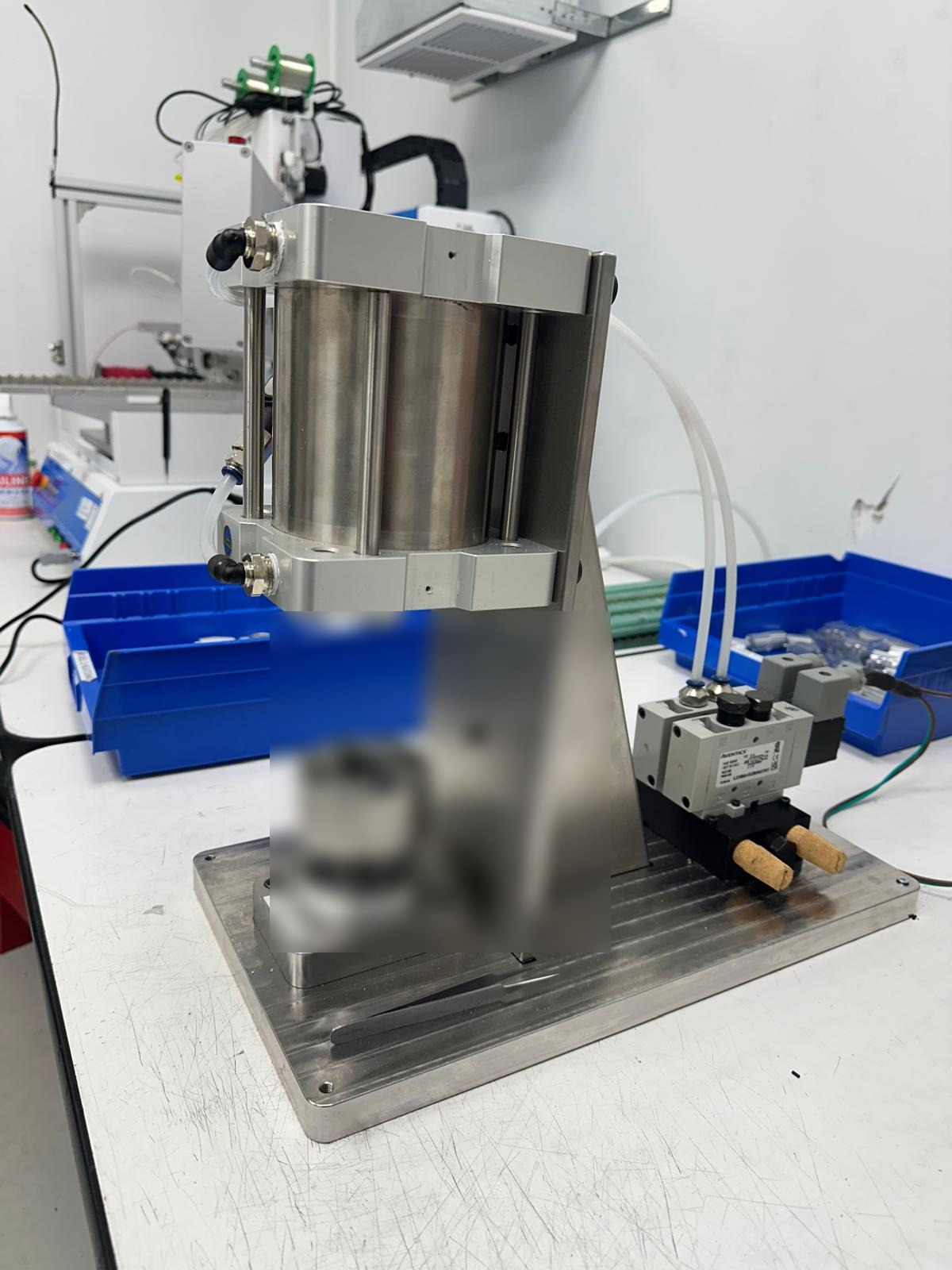 Final production press fixture on the floor