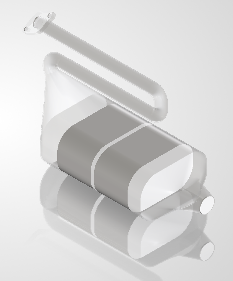 Baseline converter geometry, isometric view