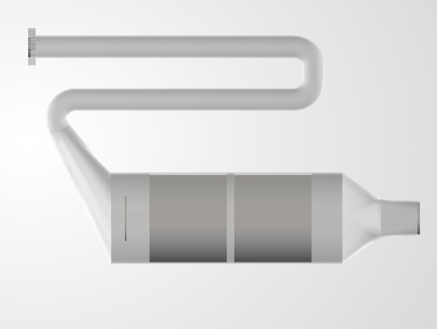 Case 2, circular baffle geometry, front view