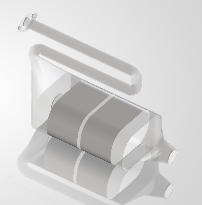 Case 2, circular baffle geometry, isometric view