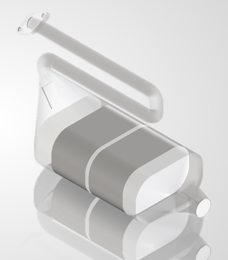 Case 3, guided vane geometry, isometric view
