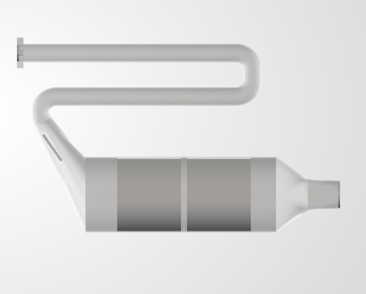 Case 4, guided vane geometry, front view