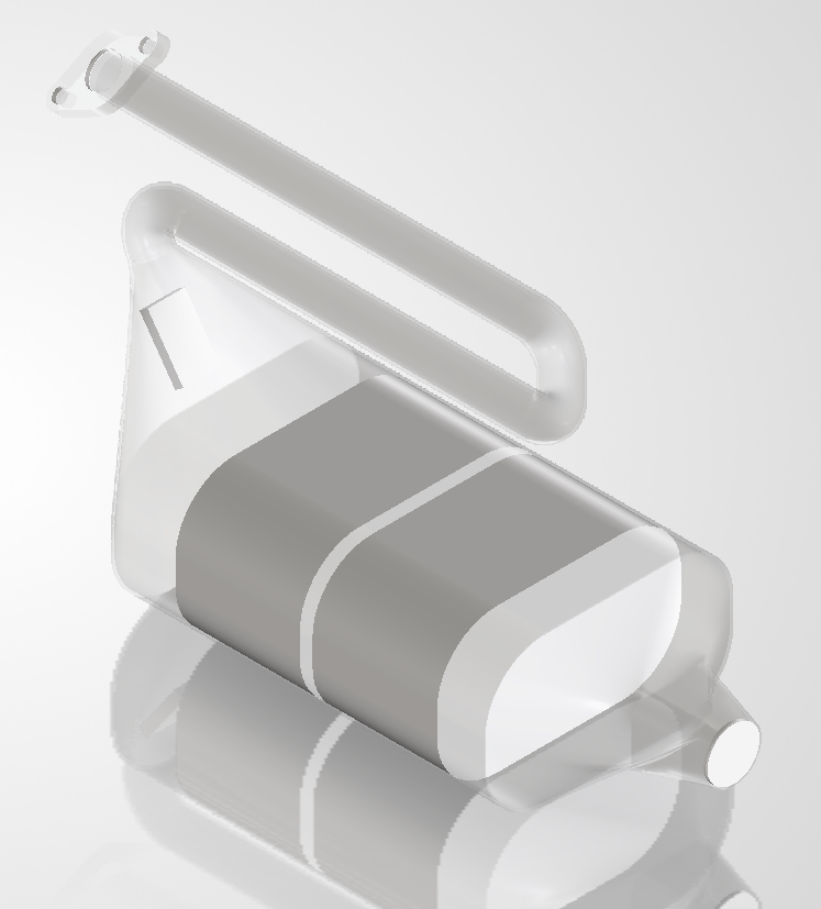 Case 5, guided vane geometry, isometric view