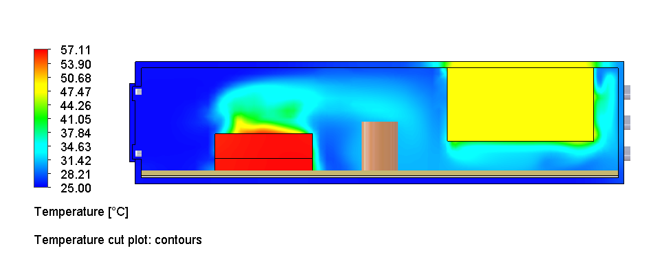 Case 01, temperature cut showing chip at 57.4°C