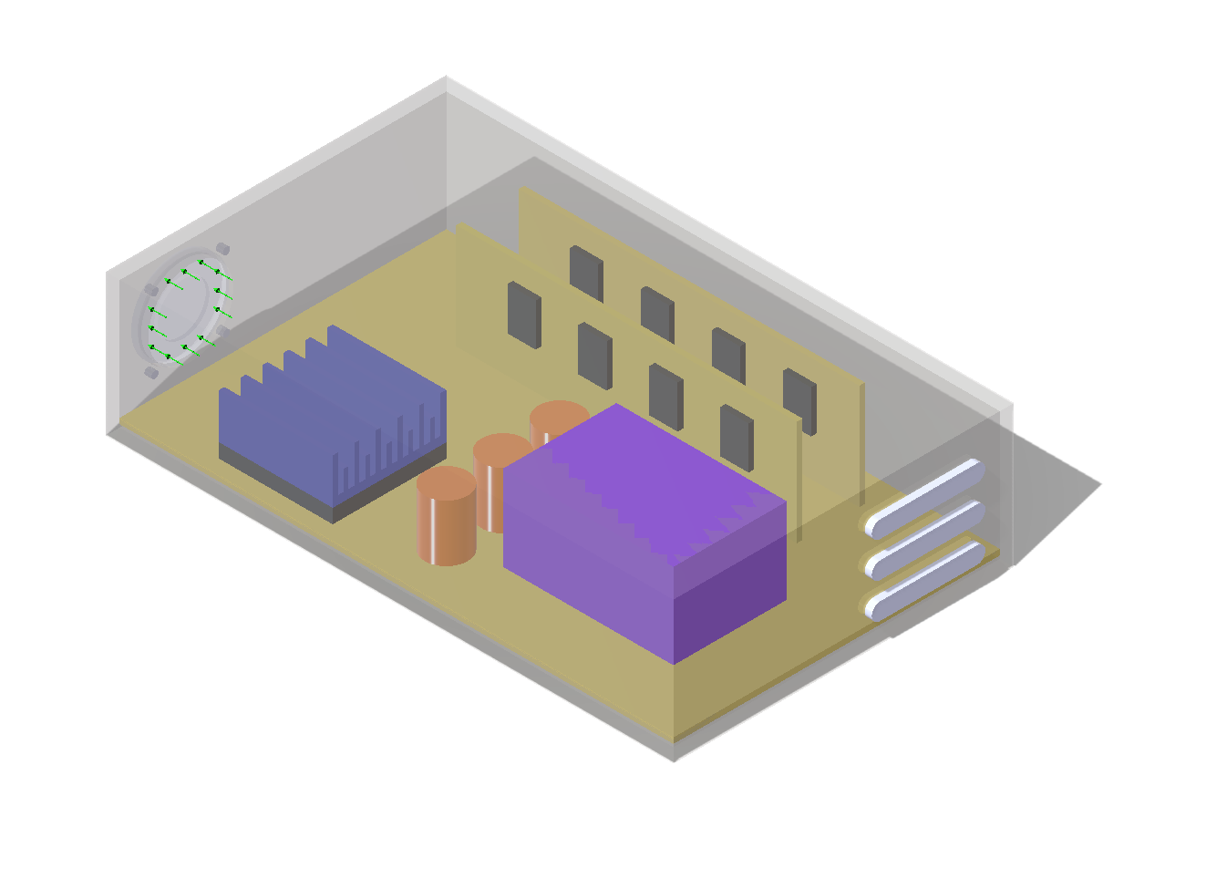 Case 03, external outlet fan geometry